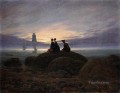 Salida de la luna junto al mar 1822 Romántico Caspar David Friedrich